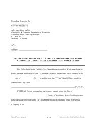 Standard Deferred Payment Agreement & Notice of ... - City of Modesto