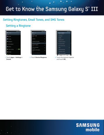 Setting Ringtones, Email Tones, and SMS Tones ... - US Cellular