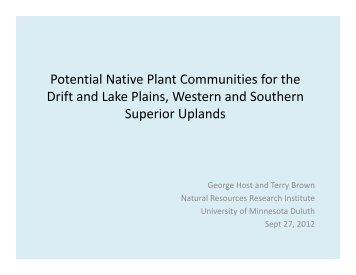 Native Plant Community Mapping - Minnesota Forest Resources ...