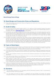 Stand Design and Construction Rules and Regulations 51. Health