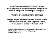 Auto-Questionnaires (AQ) et Echelle Visuelle Analogique (EVA) - Afef