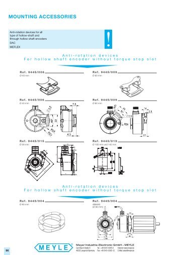 MOUNTING ACCESSORIES - MEYER Industrie-Electronic GmbH