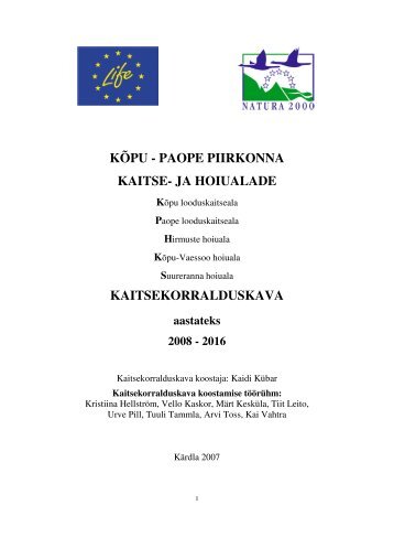 kÃµpu - paope piirkonna kaitse- ja hoiualade ... - Keskkonnaamet