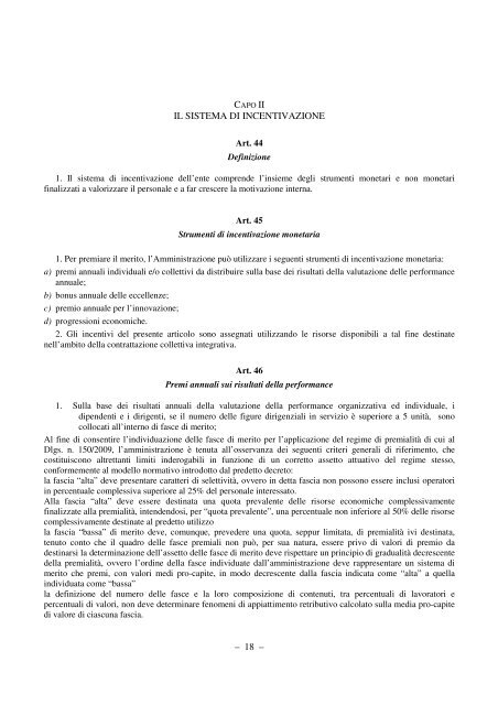 Regolamento per l'ordinamento degli uffici e dei servizi - Comune di ...