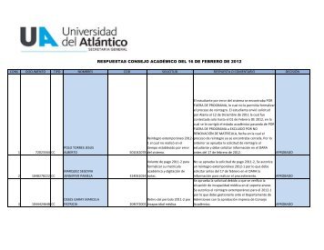 Consejo AcadÃ©mico 16 de Febrero de 2012 - Universidad del ...