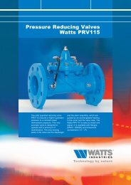 Pressure Reducing Valves Watts PRV115 - Watts Industries