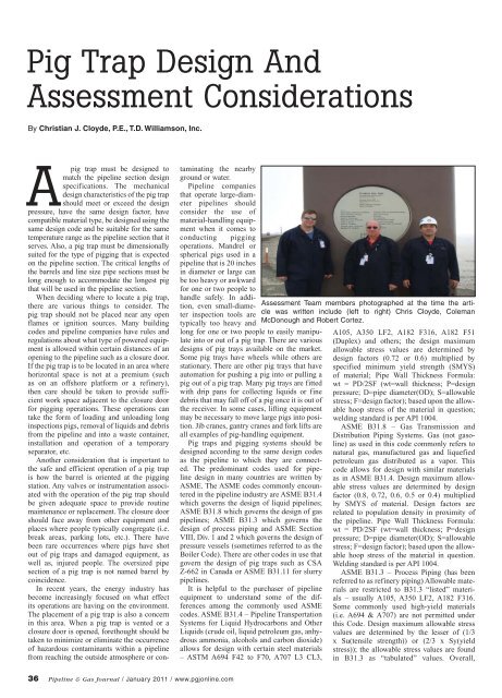 Pig Trap Design And Assessment Considerations - T.D. Williamson ...