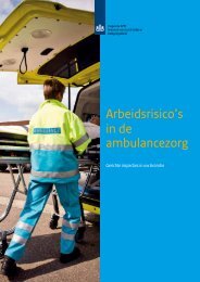 Arbeidsrisico's in de ambulancezorg - Inspectie SZW
