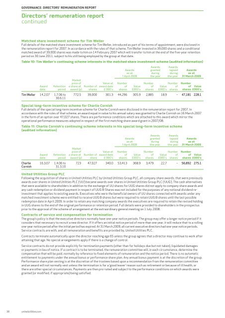 Annual report and financial statement 2009 - United Utilities