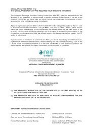 Circular to Unitholders - Ascendas REIT