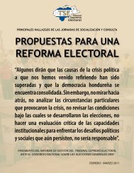 REFORMA ELECTORAL - Tribunal Supremo Electoral
