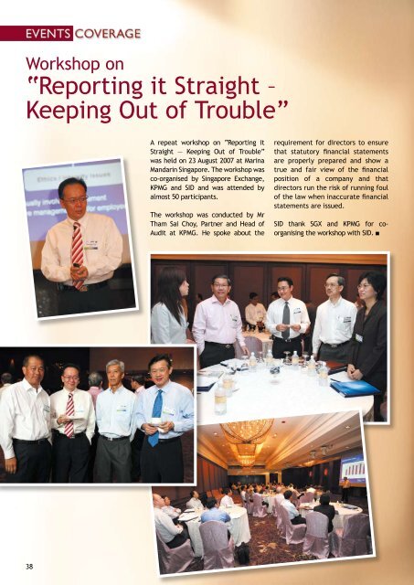 Events Coverage - Singapore Institute of Directors