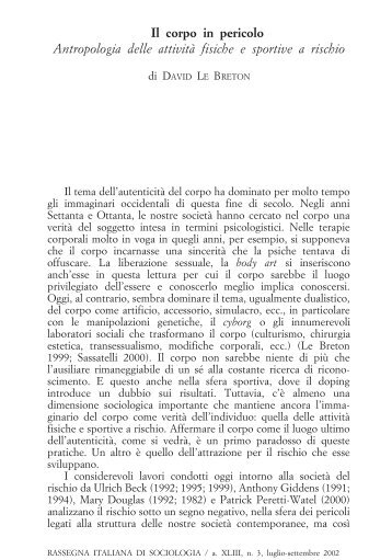 7. Sport e rischio - FacoltÃ  di Scienze della Formazione