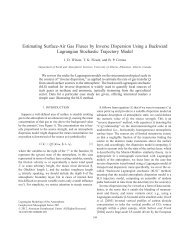 Estimating Surface-Air Gas Fluxes by Inverse Dispersion Using a ...