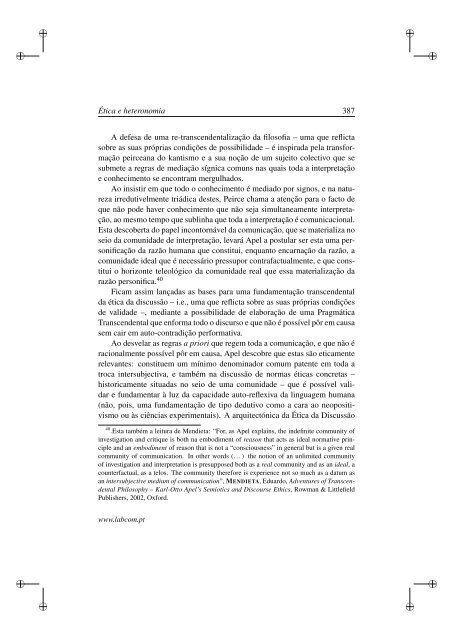 ComunicaÃ§Ã£o e Ãtica: O sistema semiÃ³tico de Charles ... - Ubi Thesis