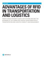 Advantages of RFID in Transportation & Logistics - Motorola Solutions