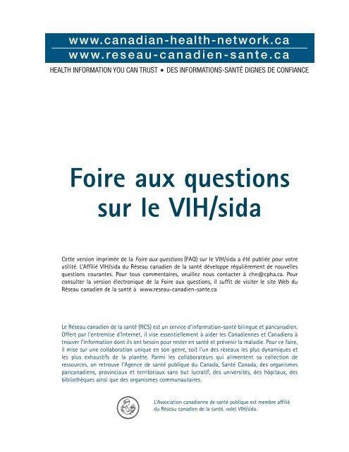 Foire aux questions sur le VIH/sida