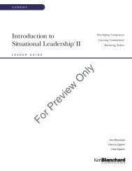 Introduction To Situational Leadership II - Ken Blanchard