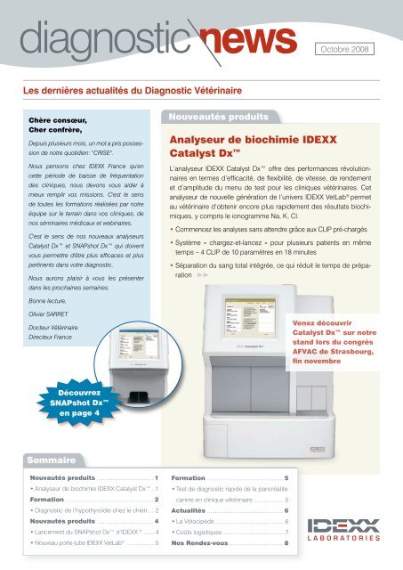 Idexx Computer Octobre 2008 - Idexx