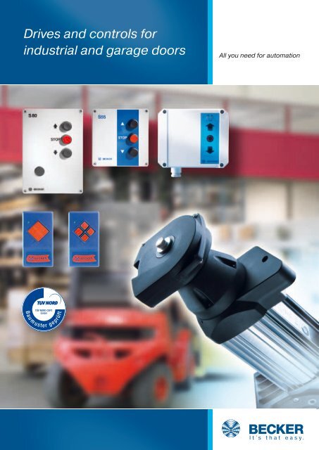 Drives and controls for industrial and garage doors - Becker ...