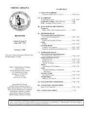 NC Register Volume 16 Issue 15 - Office of Administrative Hearings