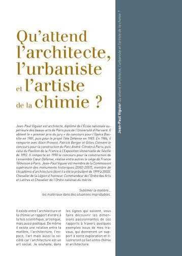 Architecture et Chimie - Mediachimie.org