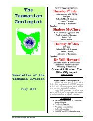 The Tasmanian Geologist - Geological Society of Australia