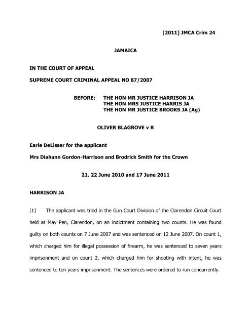 Blagrove (Oliver) v R.pdf - The Court of Appeal