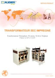 TRANSFORMATEUR SEC IMPREGNE - Augier