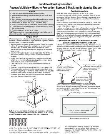 Access/MultiView Electric Pro jec tion Screen & Masking System by ...