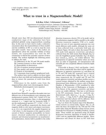 What to trust in a Magnetotelluric Model? - IGU