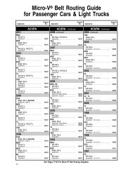 Micro-VÃ‚Â® Belt Routing Guide for Passenger Cars & Light Trucks