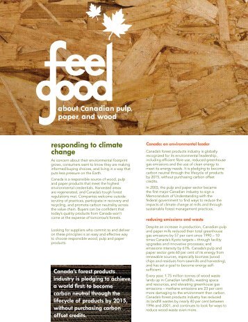 responding to climate change - Forest Products Association of Canada