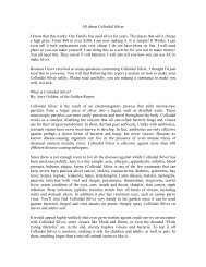 All about Colloidal Silver - Survival-training.info