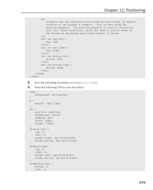 Beginning CSS: Cascading Style Sheets for Web Design, 2nd ...