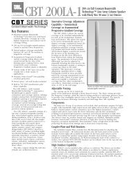 CBT 200LA-1 Spec Sheet - JBL Professional