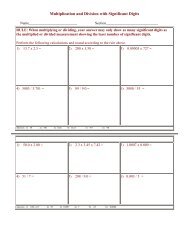 Science Help Online Worksheet 2-3l Multiplication and Division with ...