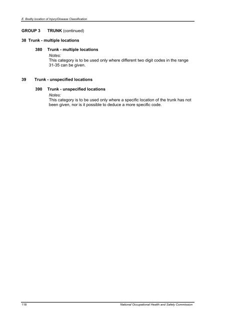 Type of Occurrence Classification System - Safe Work Australia