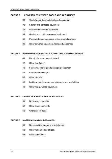 Type of Occurrence Classification System - Safe Work Australia