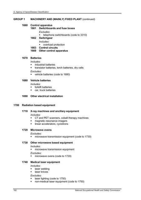 Type of Occurrence Classification System - Safe Work Australia