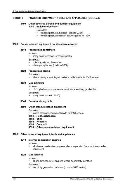 Type of Occurrence Classification System - Safe Work Australia