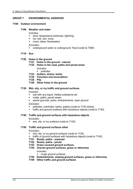 Type of Occurrence Classification System - Safe Work Australia