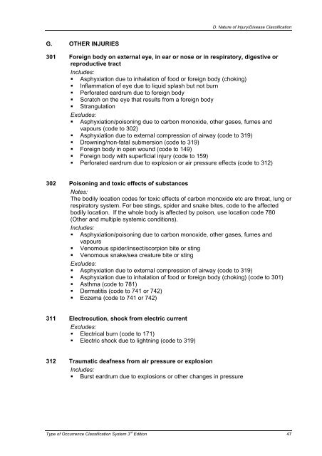 Type of Occurrence Classification System - Safe Work Australia