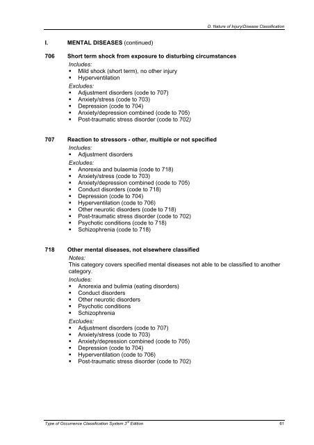 Type of Occurrence Classification System - Safe Work Australia