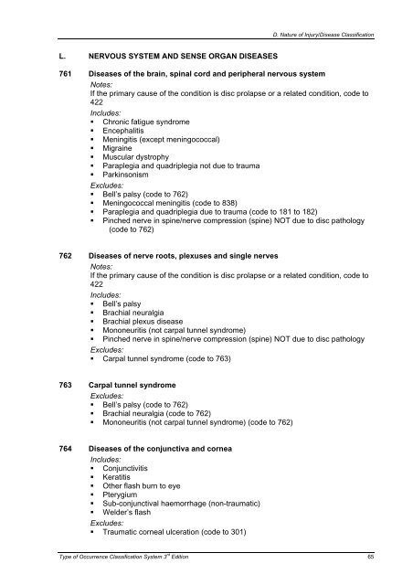 Type of Occurrence Classification System - Safe Work Australia