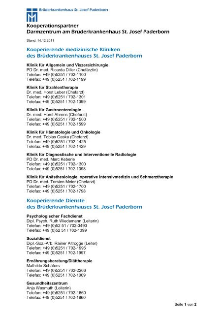 Kooperationspartner Darmzentrum