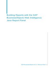 Building Reports with the SAP BusinessObjects ... - SAP Help Portal