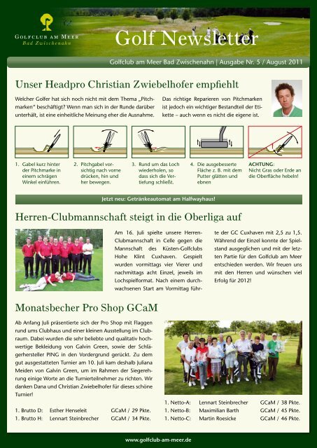 Golf Newsletter - Golfclub am Meer