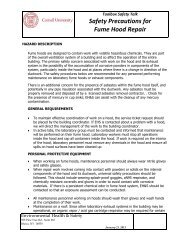 Fume Hood Repair Toolbox - Environmental Health & Safety