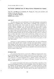 Nutrient composition of Malaysian freshwater fishes.